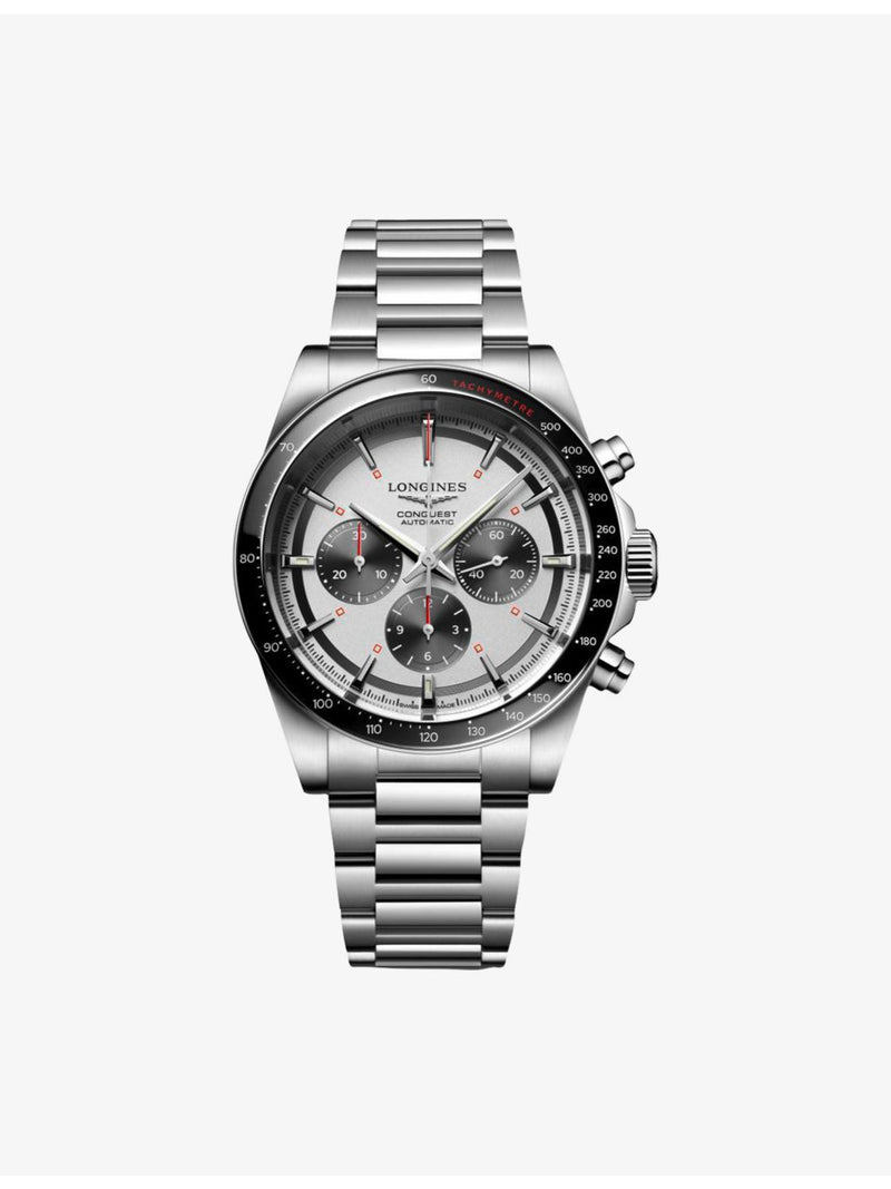 Longines Conquest Chronograph stainless-steel watch 42mm, imported from the UK