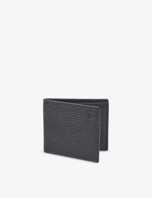Aspinal of London logo-embossed leather billfold wallet (British brand)
