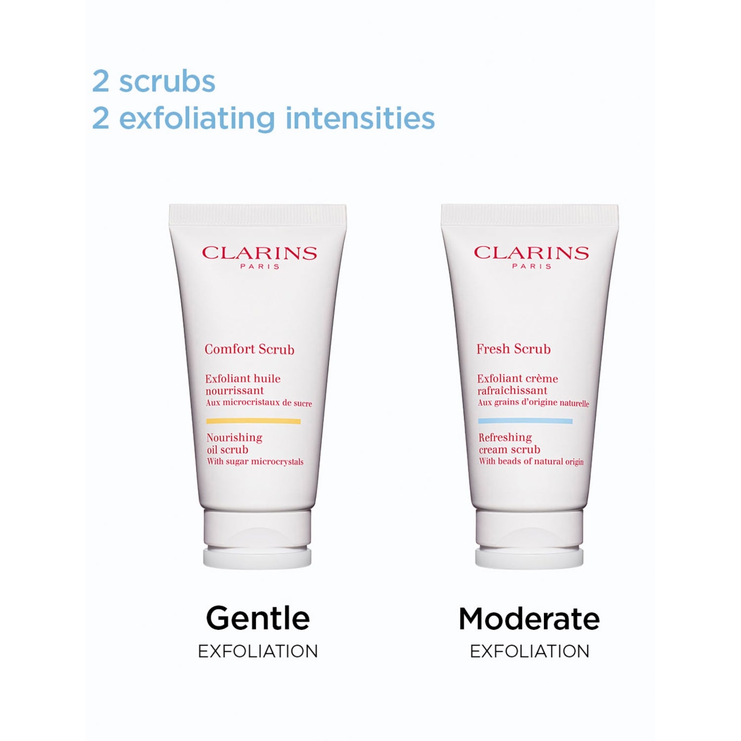 Clarins Fresh Scrub 50ml facial exfoliator for all skin types - British product