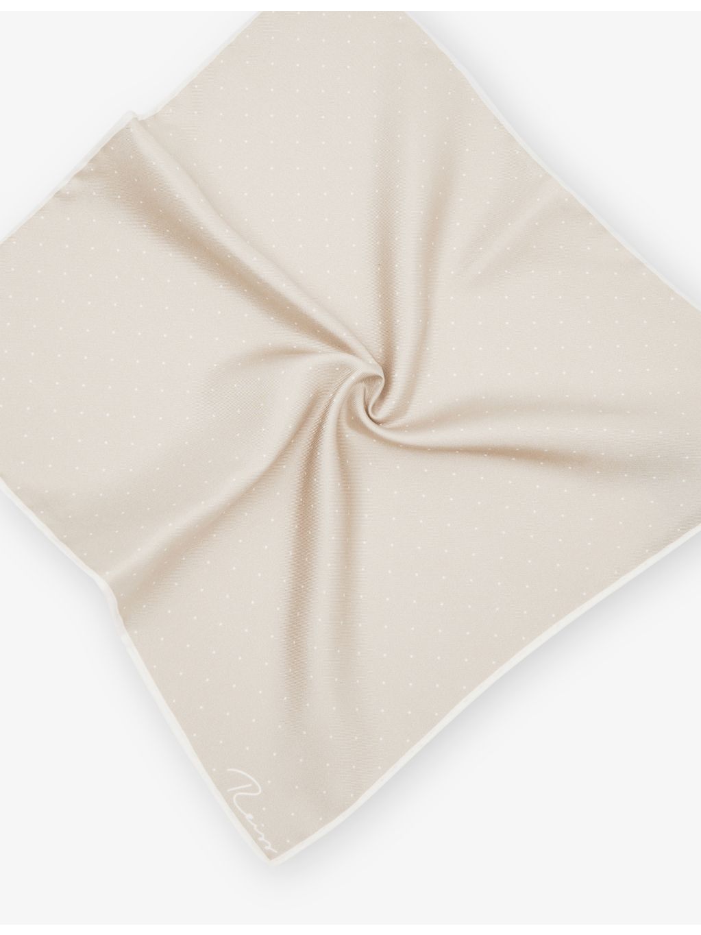 Reiss polka-dot silk pocket square 32cm (British brand)