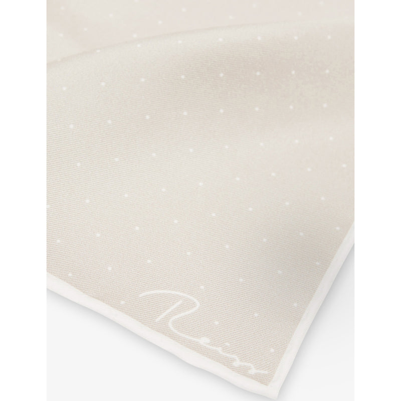 Reiss polka-dot silk pocket square 32cm (British brand)