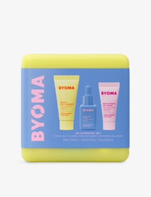 Byoma hydrating starter kit with three essentials, imported from the UK