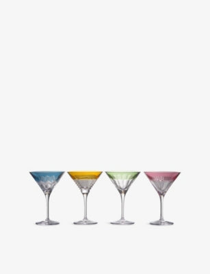 Waterford Mixology mixed crystal martini glasses 250ml set of four, UK version