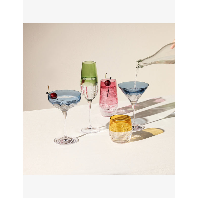 Waterford crystal flutes mixed designs set of four - British product