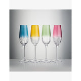 Waterford crystal flutes mixed designs set of four - British product