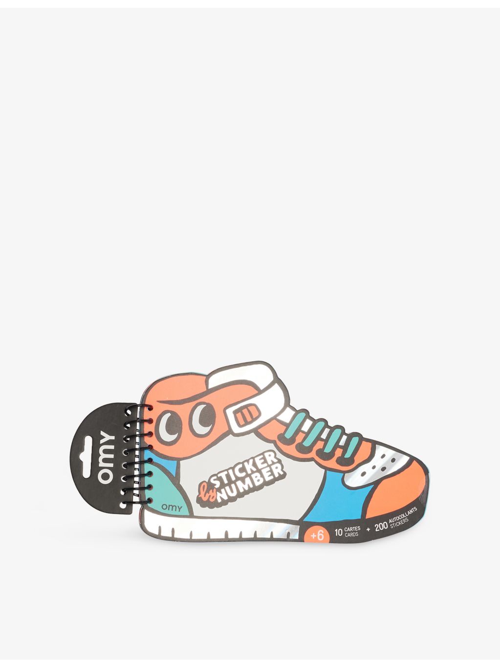 Omy sneaker sticker notebook with 200 fluorescent stickers, UK version