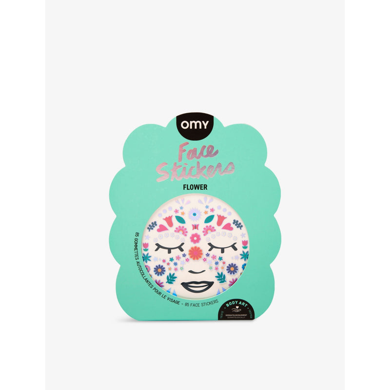 Omy assorted flower face stickers 85-pack, UK version