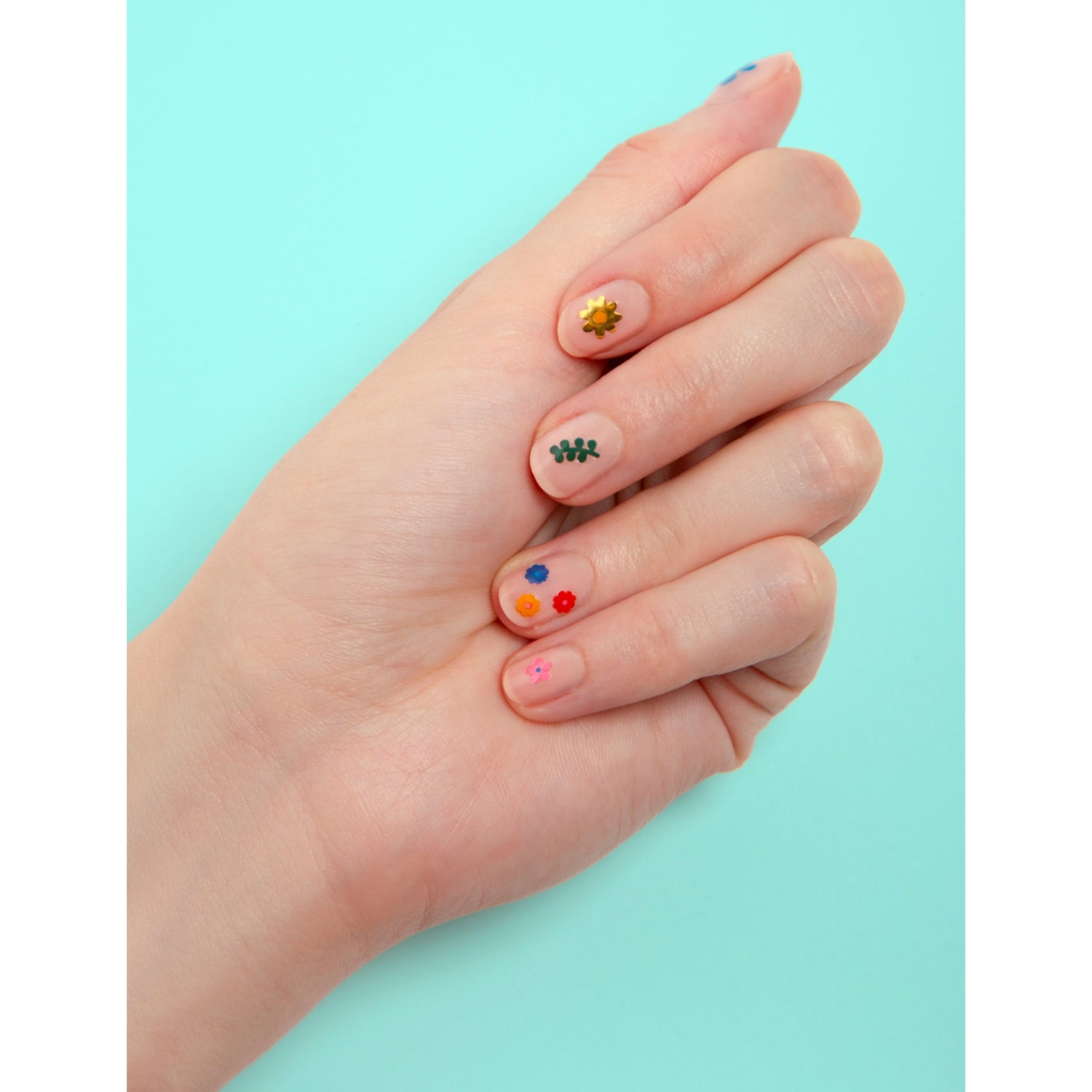 Omy flower nail art stickers 120-pack, imported from the UK