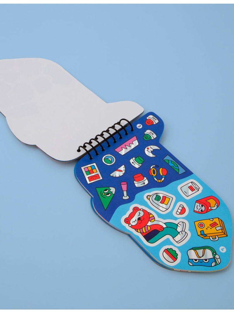Omy Vroom sticker activity book with 80 stickers, imported from the UK
