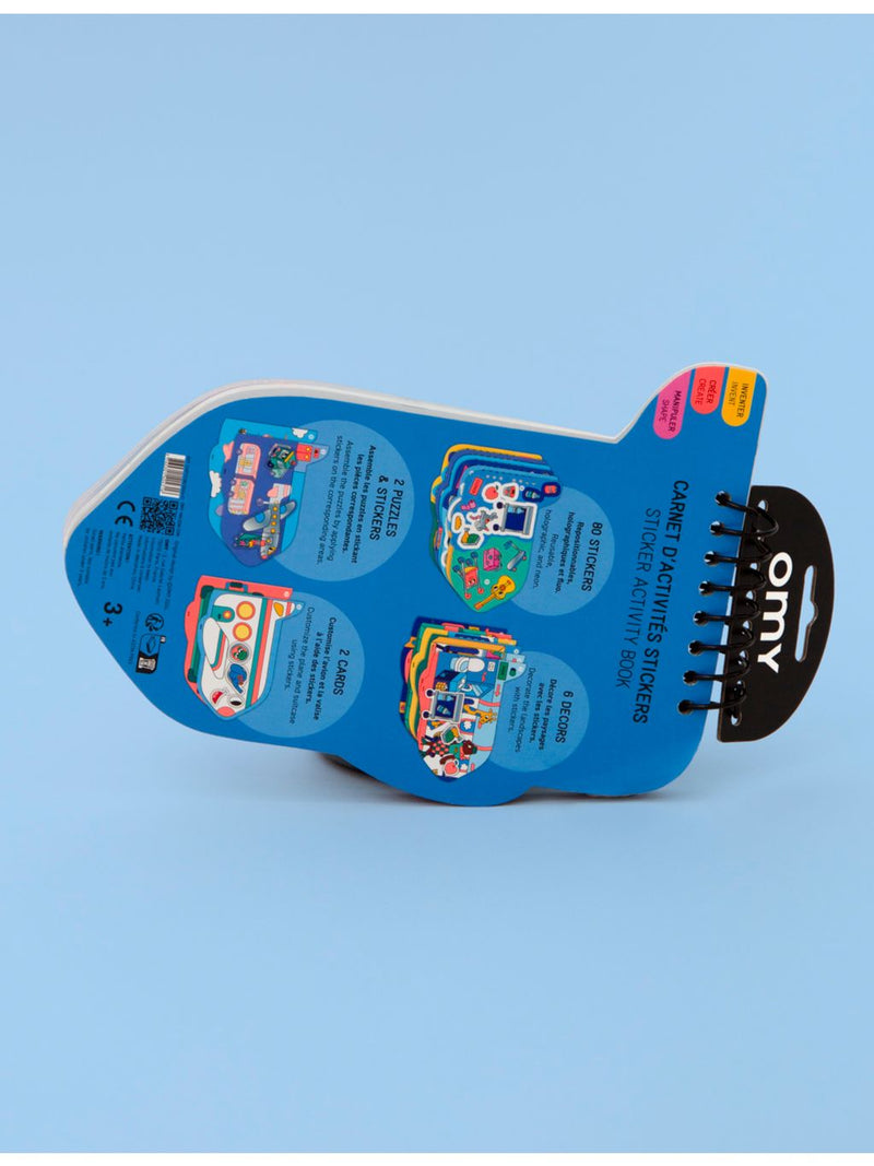 Omy Vroom sticker activity book with 80 stickers, imported from the UK