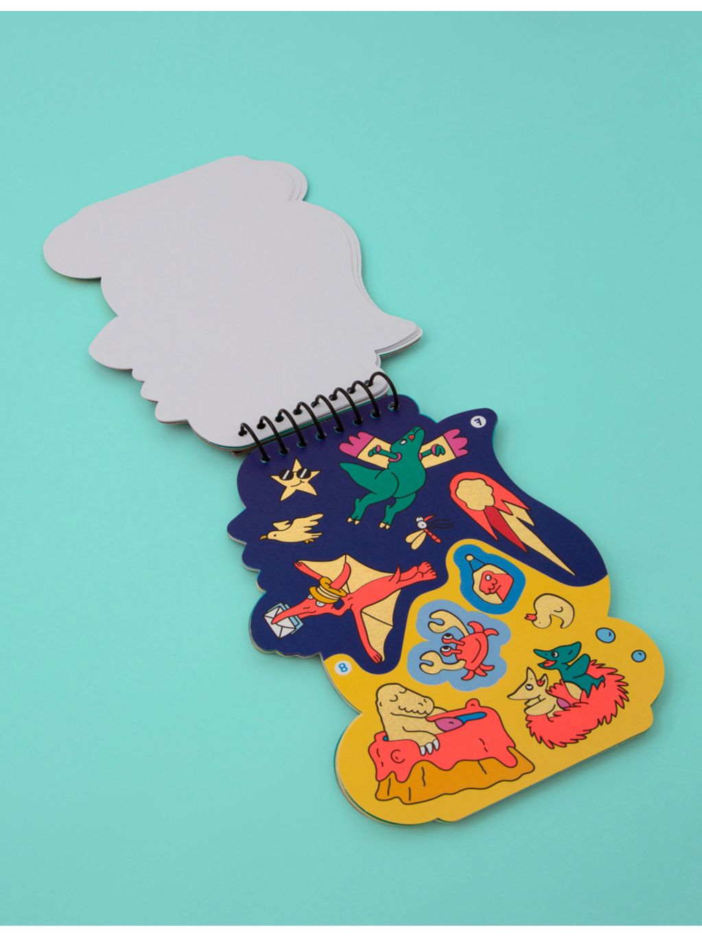 Omy dino sticker activity book with 75 stickers, UK version