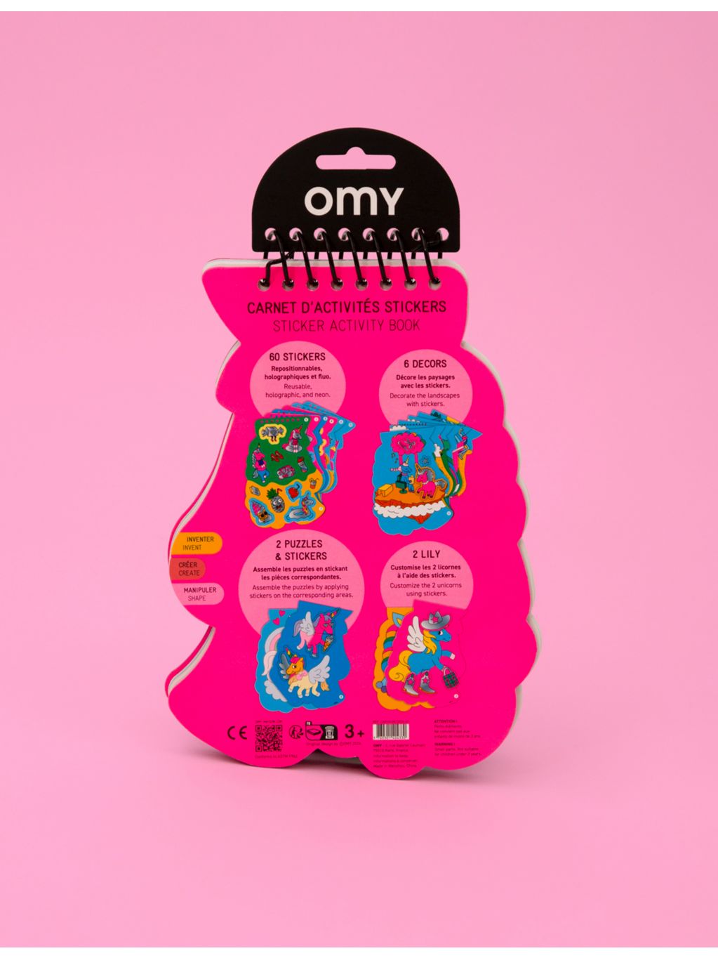 Omy Lily sticker activity book with 60 stickers (British brand)