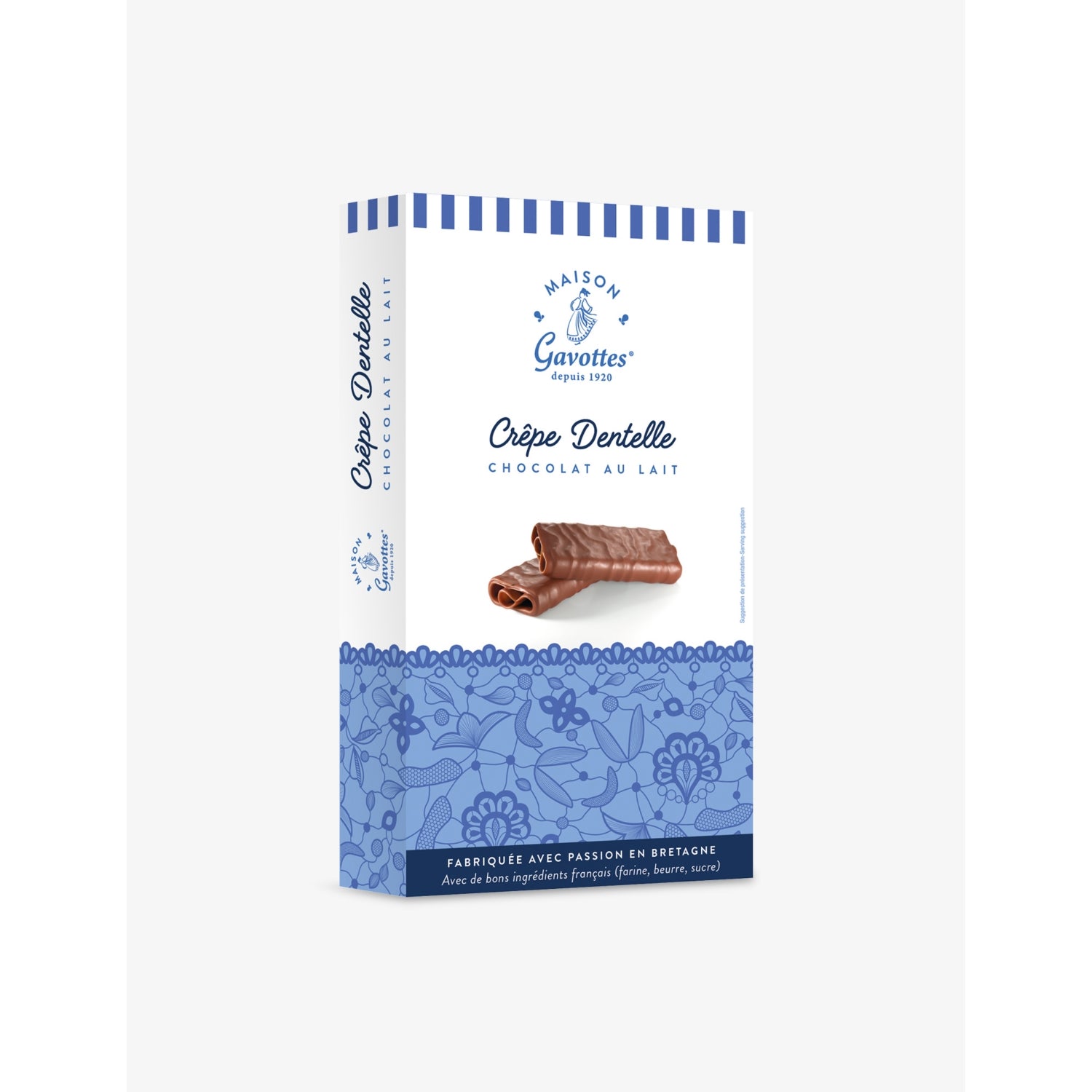 Gavottes Crepe Dentelle milk chocolate 100g, UK version