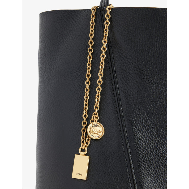 Chloe Spin Medium leather tote bag, imported from the UK