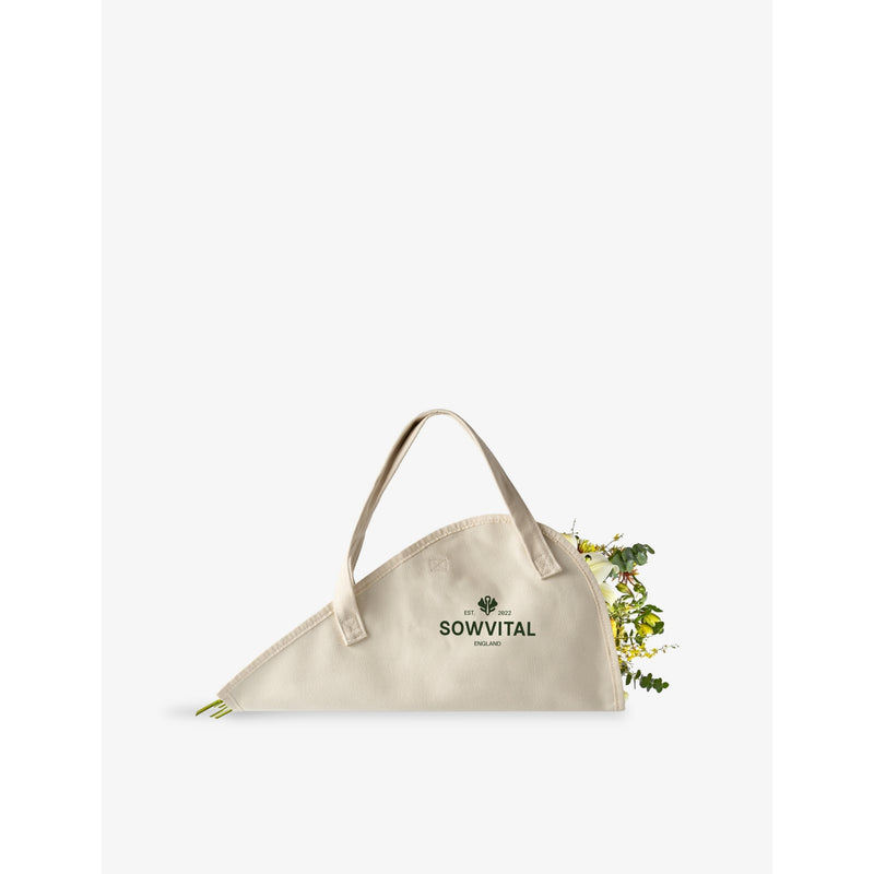 Sowvital Love Thy Flowers cotton tote bag 44cm, imported from the UK