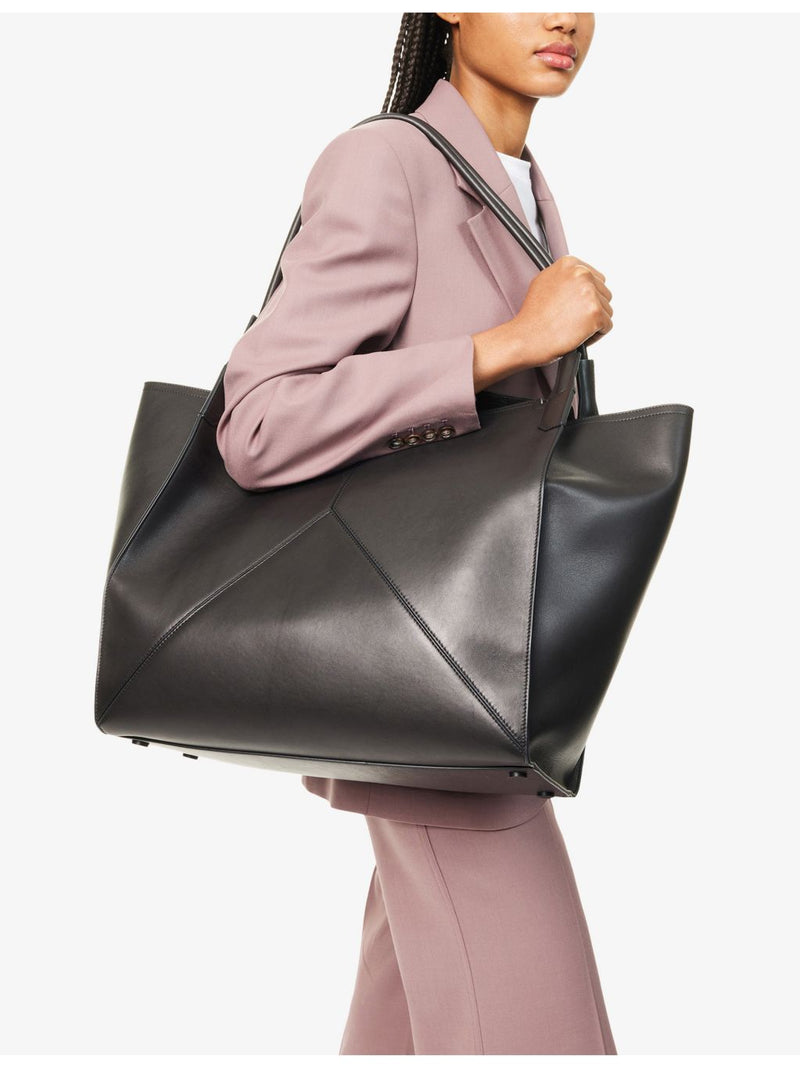 Victoria Beckham leather tote bag with grained calf finish - British product