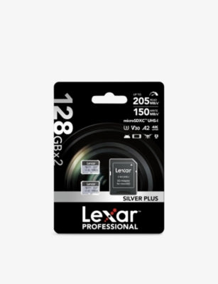 Lexar Silver Plus 128GB micro SD card 2-pack, UK version