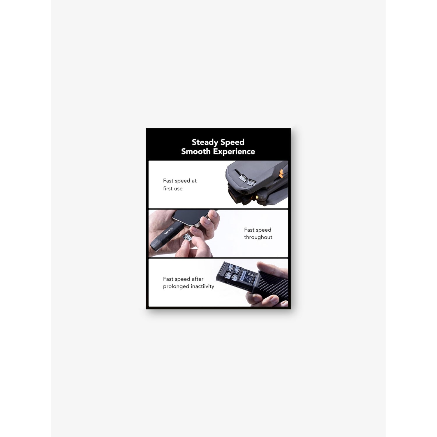 Lexar Silver Plus 256GB microSD card - British product