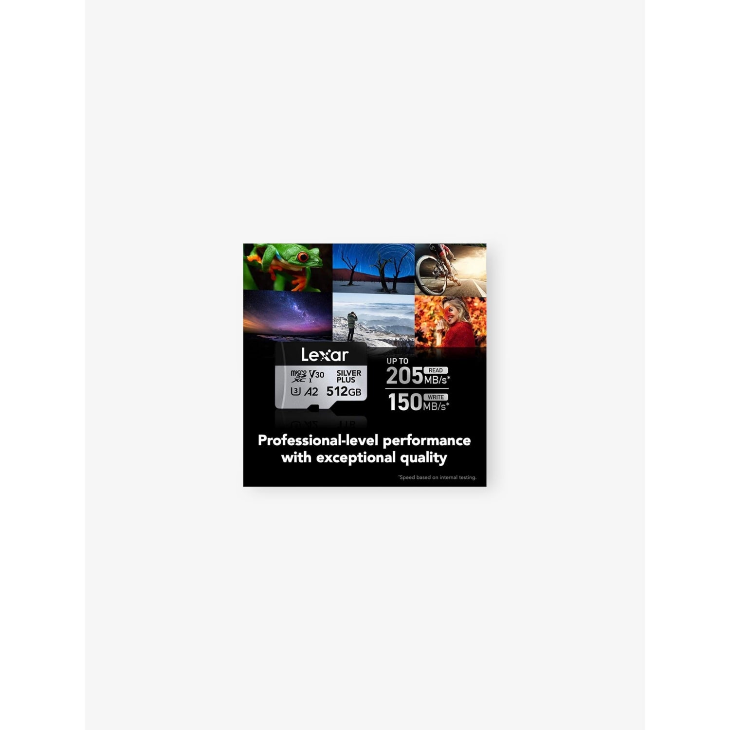 Lexar Silver Plus microSD card 512GB, imported from the UK