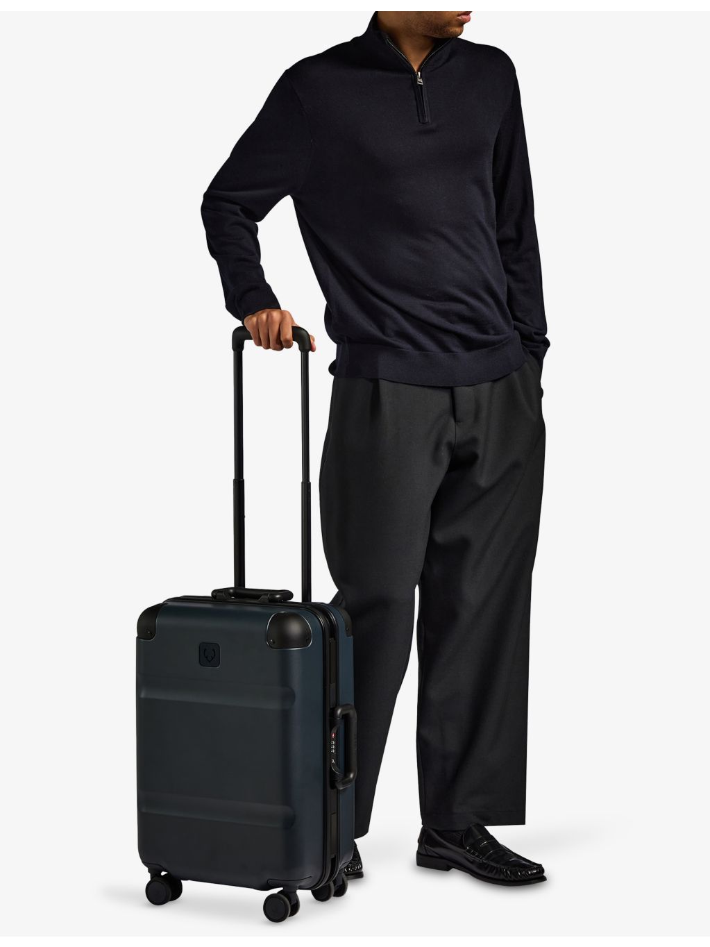 Antler Heritage Stripe hard-shell cabin suitcase 55cm (British brand)