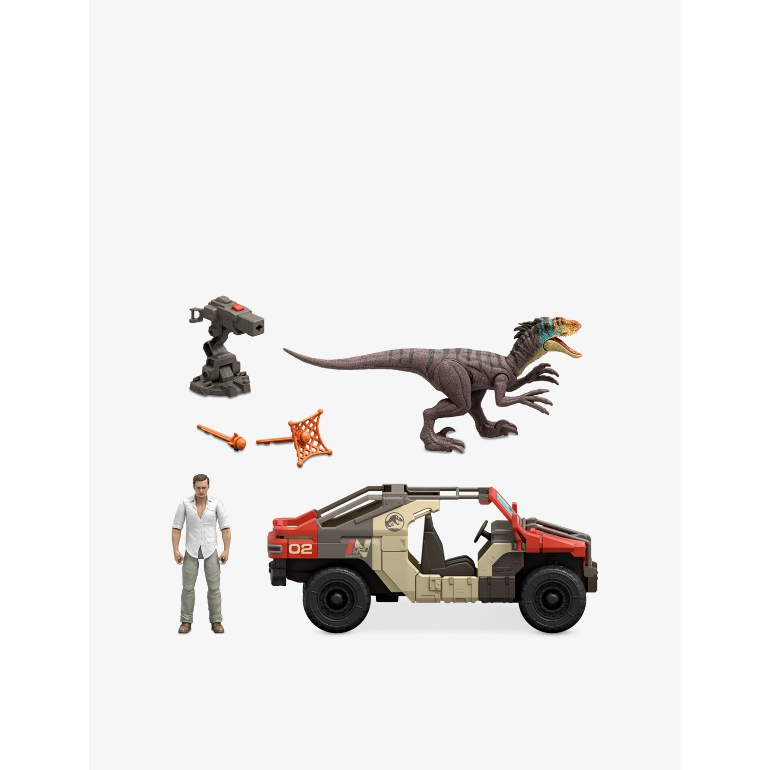 Jurassic World Launch 'N' Battle vehicle playset 25cm, UK version