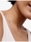 Monica Vinader beaded 14ct yellow-gold chain necklace 41-46cm (British brand)