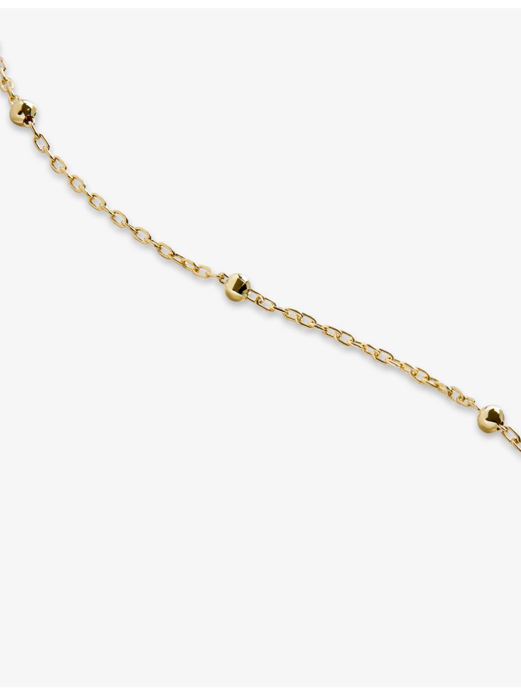 Monica Vinader beaded 14ct yellow-gold chain necklace 41-46cm (British brand)