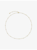 Monica Vinader beaded 14ct yellow-gold chain necklace 41-46cm (British brand)