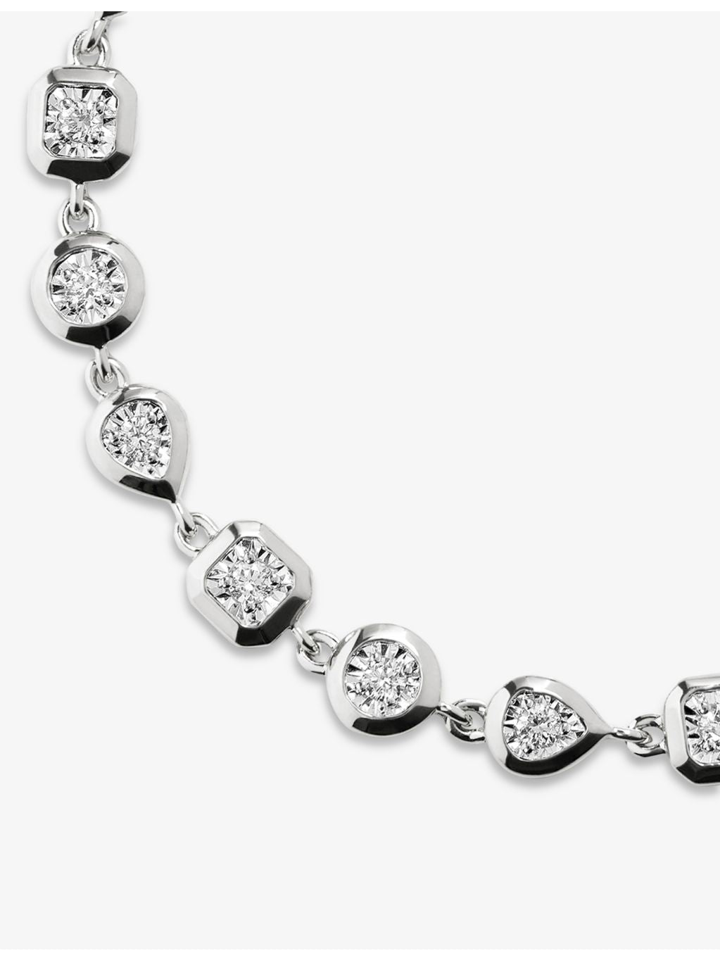 Monica Vinader sterling silver diamond bracelet 0.5ct - British product
