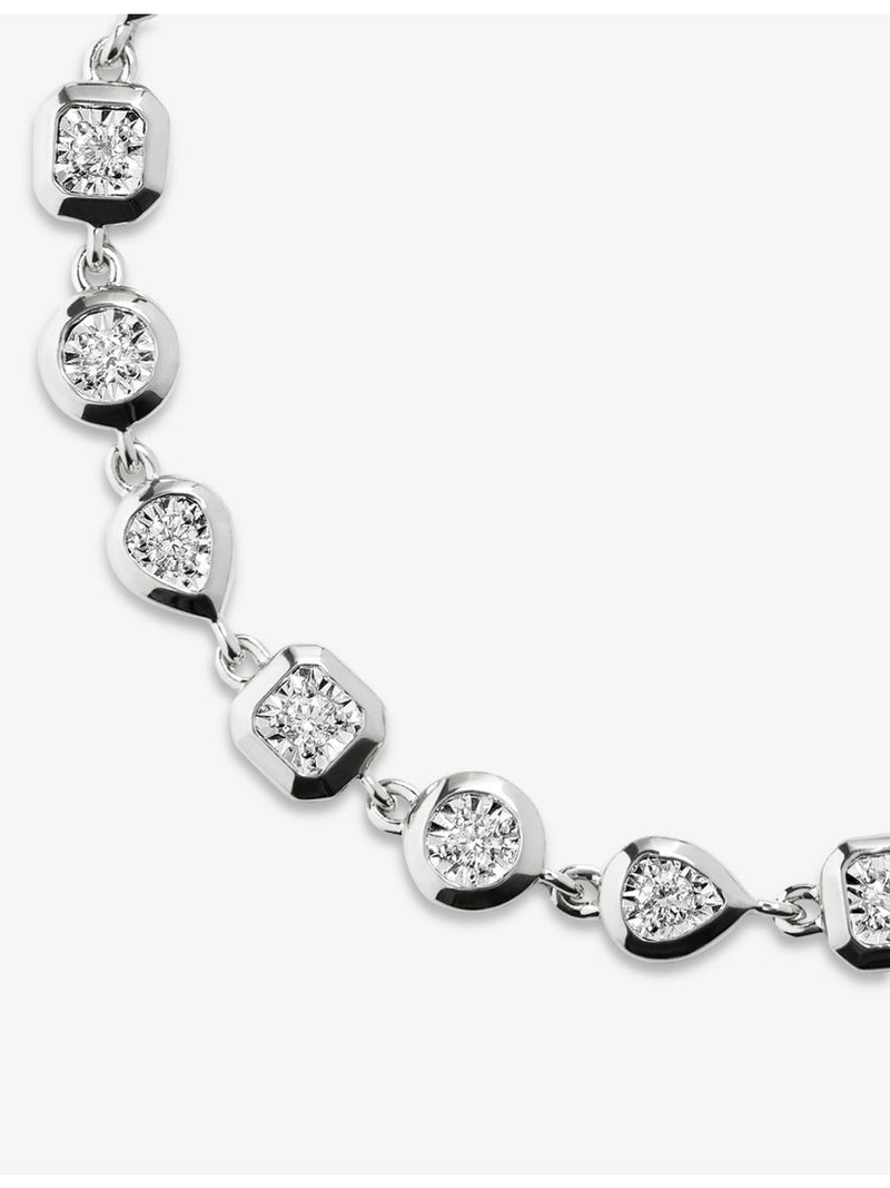 Monica Vinader sterling silver diamond bracelet 0.5ct - British product