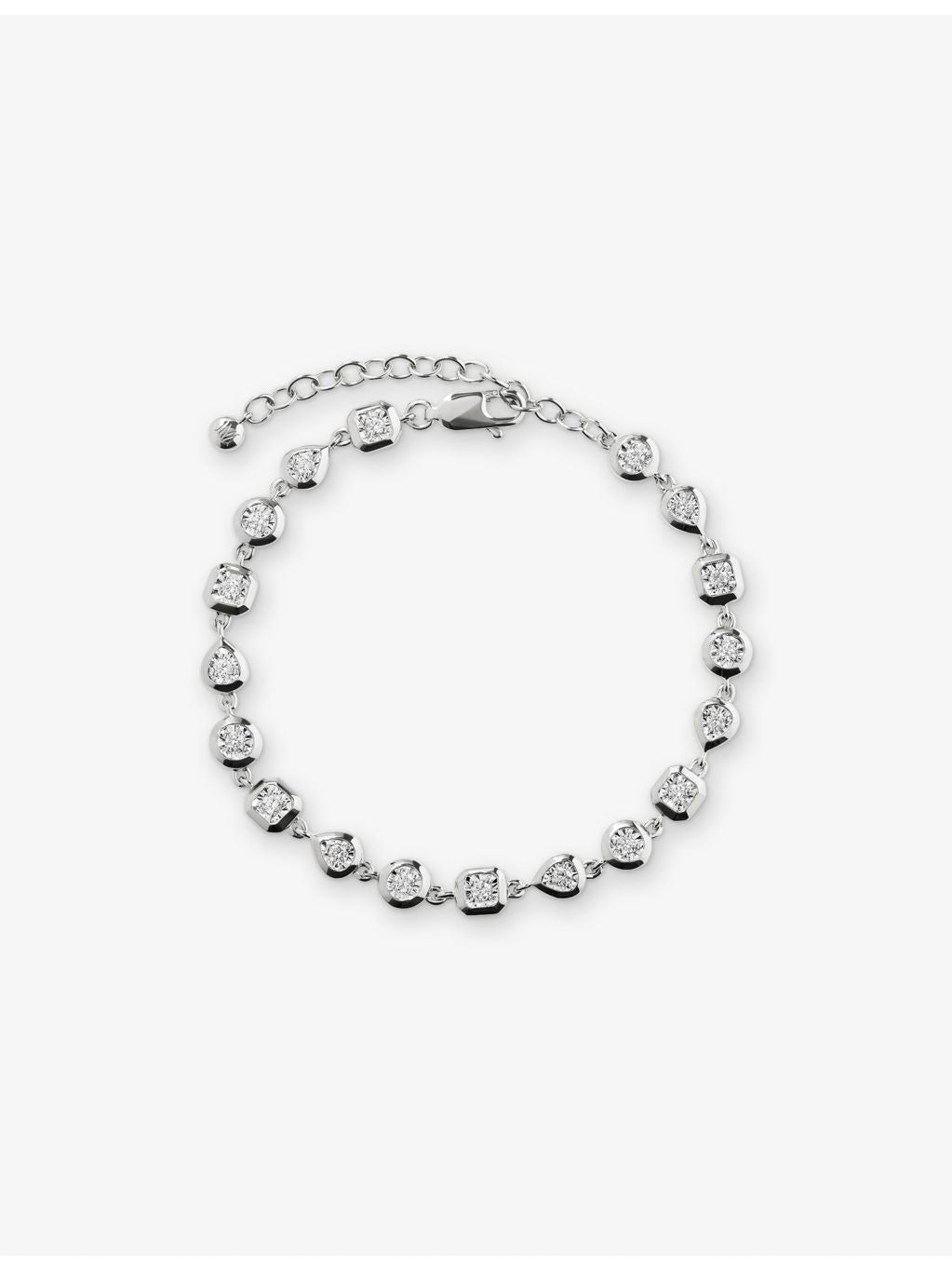 Monica Vinader sterling silver diamond bracelet 0.5ct - British product