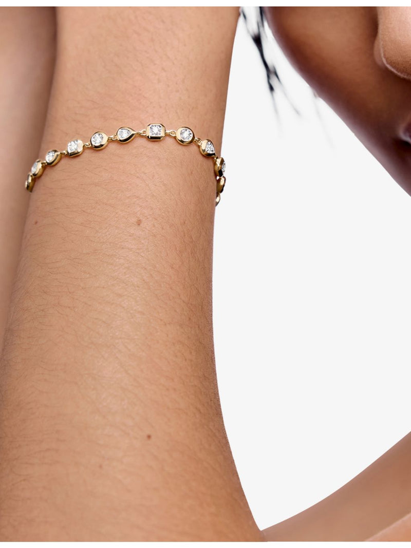 Monica Vinader 18ct yellow gold vermeil diamond bracelet, UK version