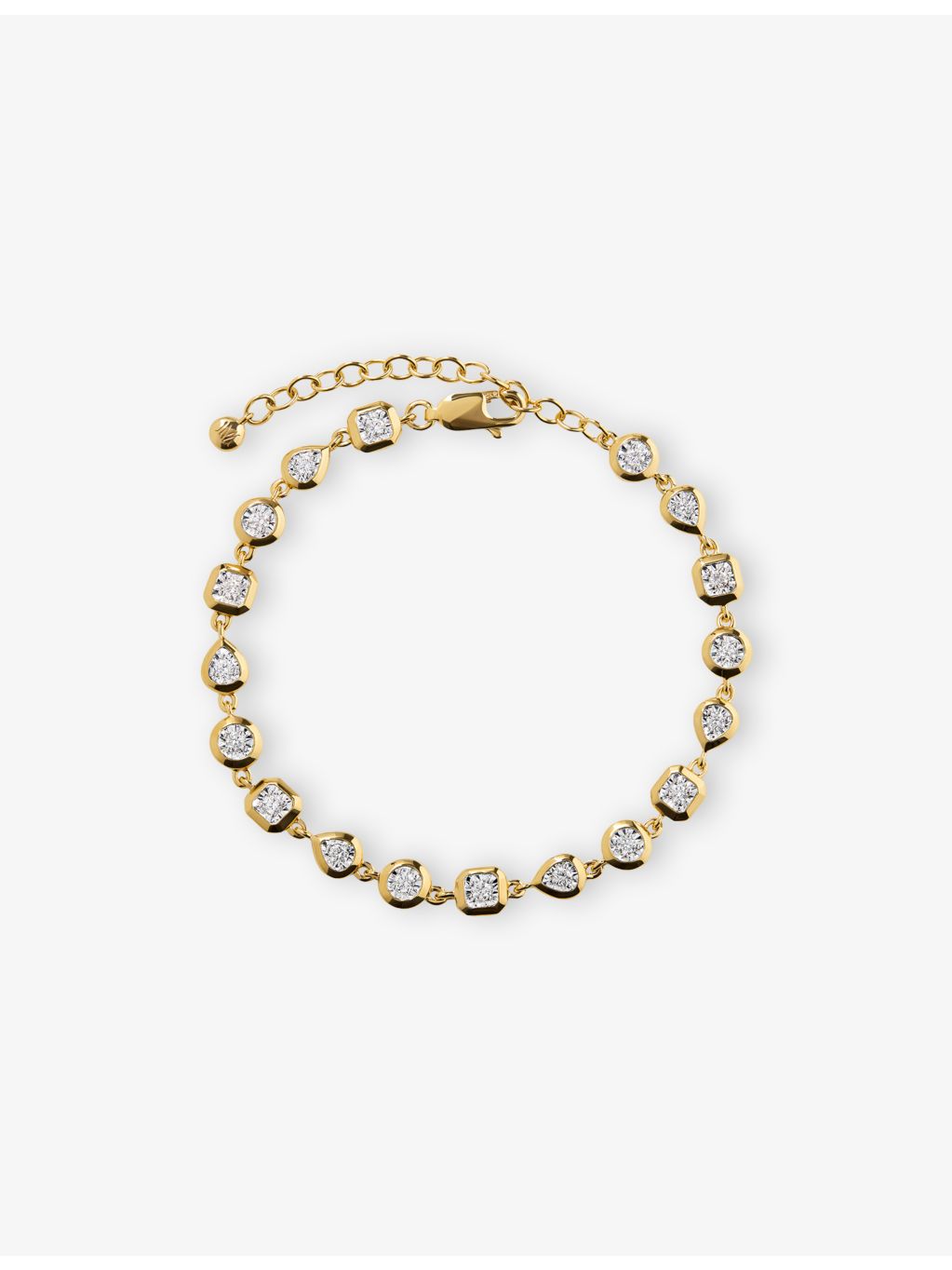 Monica Vinader 18ct yellow gold vermeil diamond bracelet, UK version
