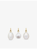 Monica Vinader small gold baroque pearl charm, UK version