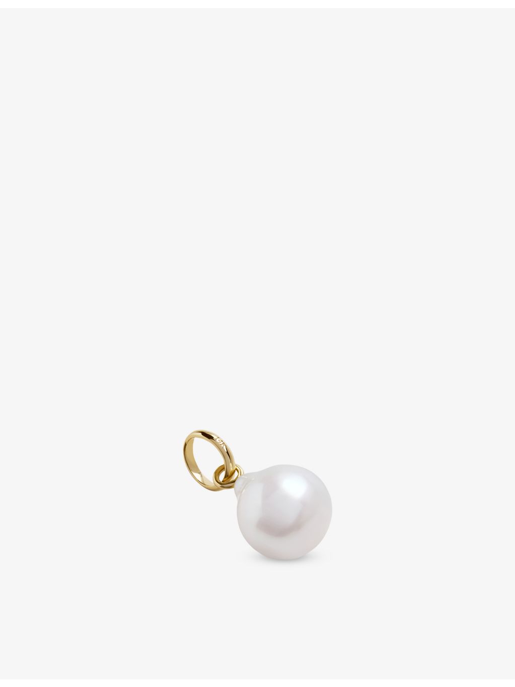 Monica Vinader small gold baroque pearl charm, UK version