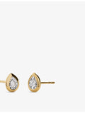 Monica Vinader pear-shaped lab-grown diamond stud earrings 0.13ct (British brand)