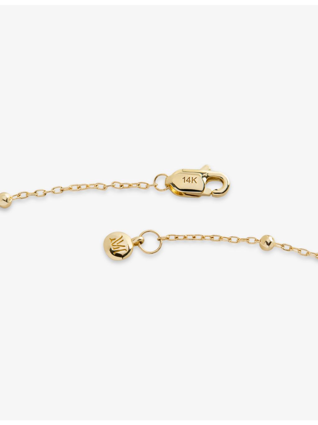Monica Vinader 14ct gold chain bracelet with adjustable fit (British brand)