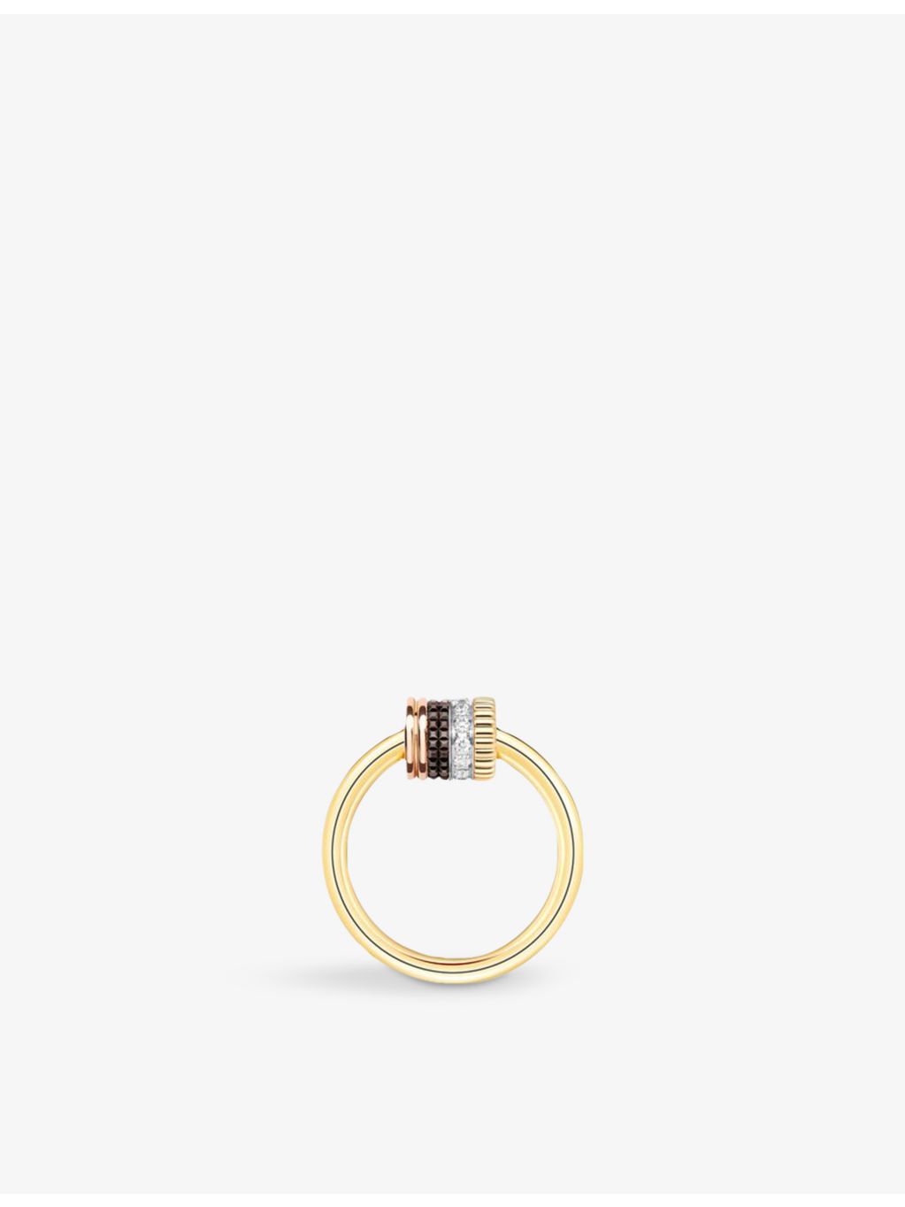 Boucheron Quatre Classique ring in 18ct gold with 0.18ct diamonds, UK version