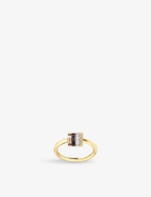 Boucheron Quatre Classique 18ct Tri-Colour Gold 0.18ct Diamond Ring