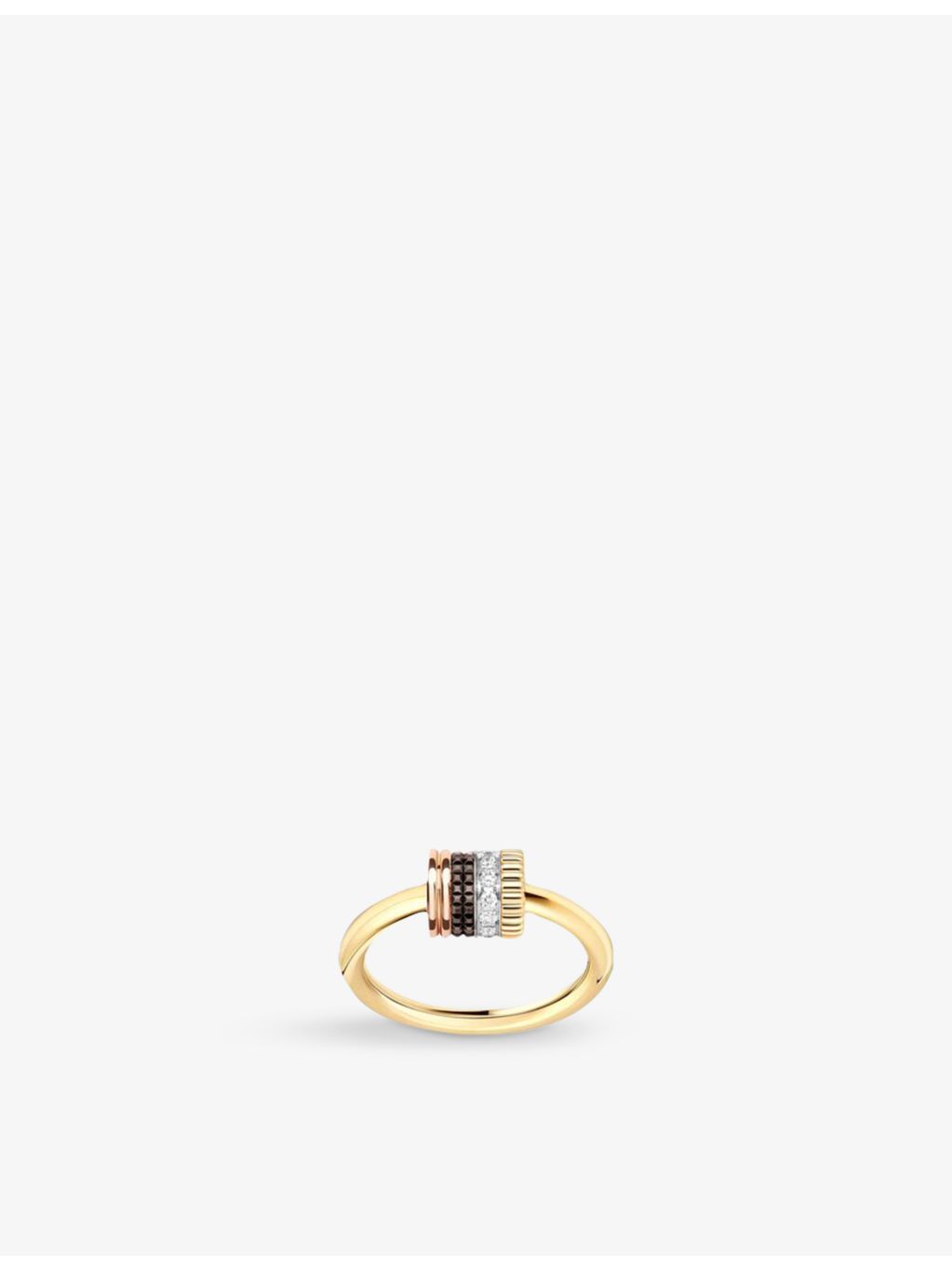 Boucheron Quatre Classique ring in 18ct gold with 0.18ct diamonds, UK version
