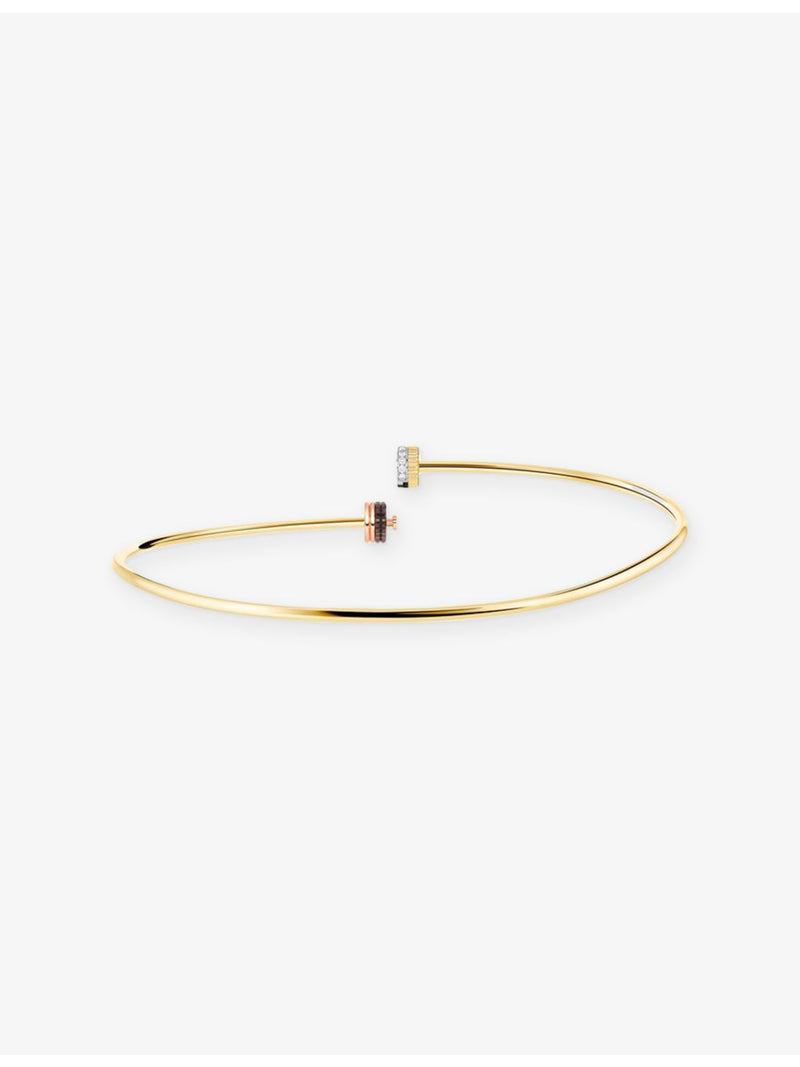 Boucheron Quatre Classique 18ct gold diamond necklace 0.32ct, imported from the UK