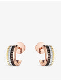 Boucheron Quatre Classique Mini diamond hoop earrings in 18ct gold, British product
