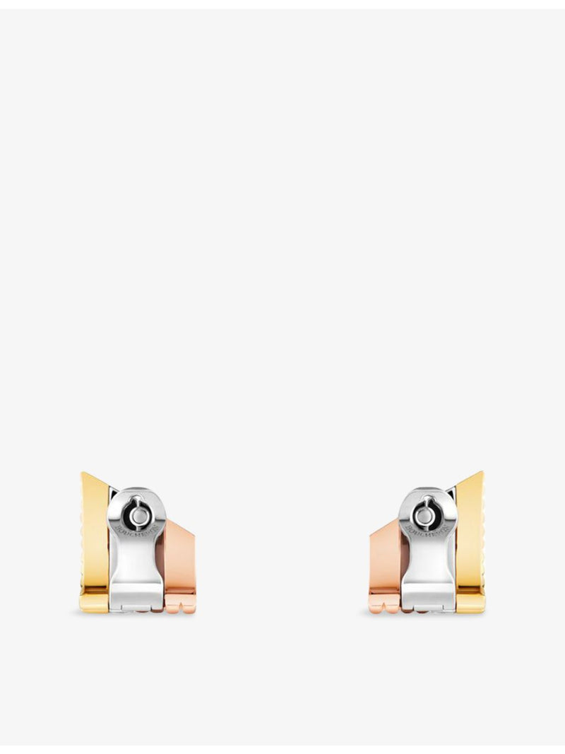 Boucheron Quatre Classique diamond stud earrings 18ct gold, imported from the UK