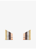 Boucheron Quatre Classique diamond stud earrings 18ct gold, imported from the UK
