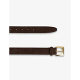 Reiss suede belt with gold-toned buckle, imported from the UK