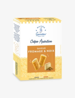 Maison Gavottes savoury crepe aperitif filled with Comte cheese and nut 110g, UK version