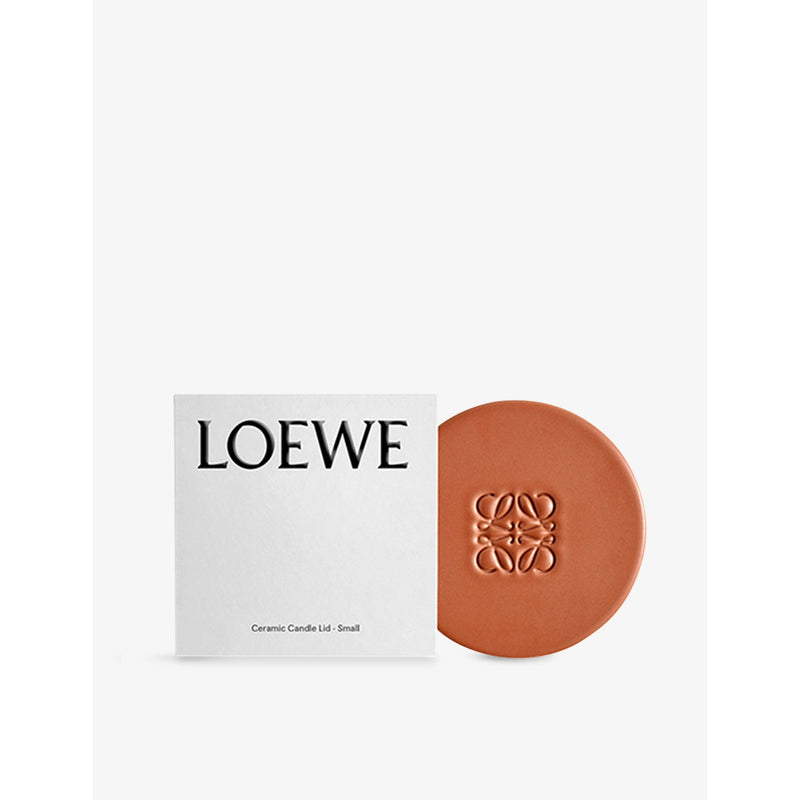 Loewe terracotta candle cover small with anagram logo, UK version