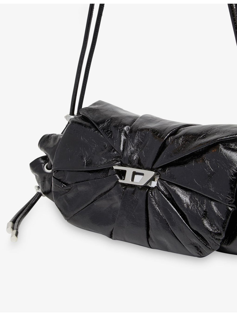 Diesel Scrunch-D leather shoulder bag 37cm (British brand)