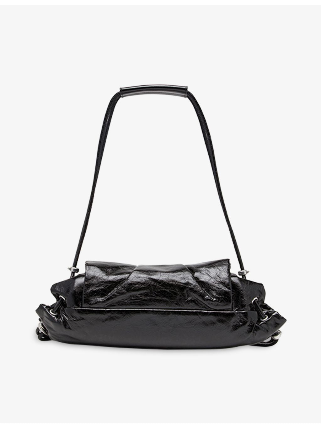 Diesel Scrunch-D leather shoulder bag 37cm (British brand)