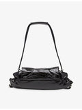 Diesel Scrunch-D leather shoulder bag 37cm (British brand)